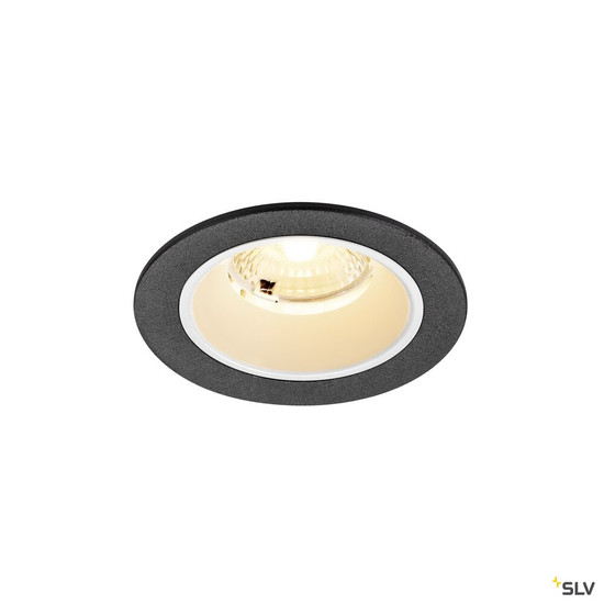 SLV 1009455 NUMINOS® S, Deckeneinbauleuchte, 3000 K, 40°, IP20, rund, schwarz / weiß