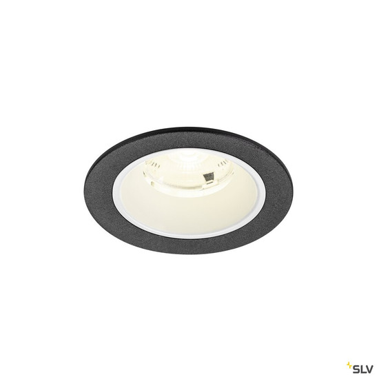 SLV 1009470 NUMINOS® S, Deckeneinbauleuchte, 4000 K, 20°, IP20, rund, schwarz / weiß