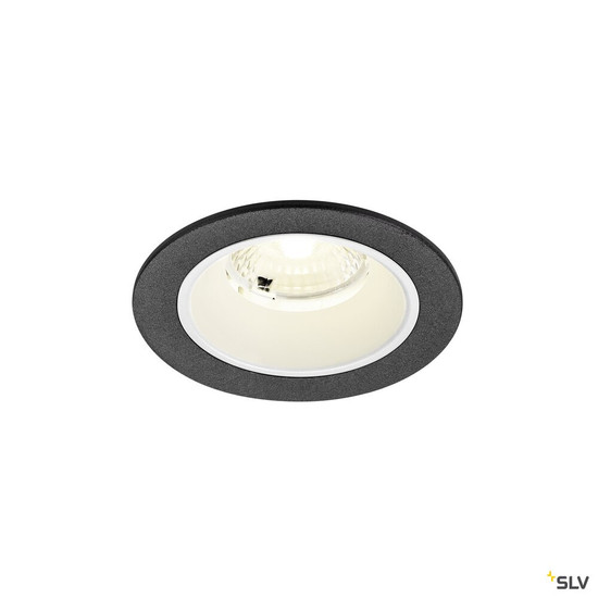 SLV 1009473 NUMINOS® S, Deckeneinbauleuchte, 4000 K, 40°, IP20, rund, schwarz / weiß