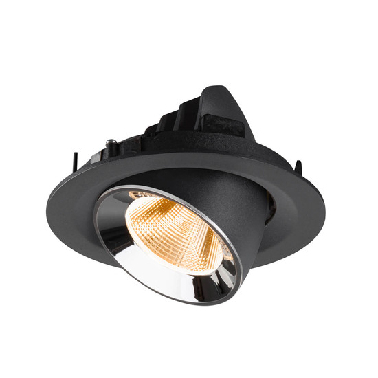 SLV 1009543 NUMINOS GIMBLE M, Deckeneinbauleuchte schwarz/chrom 2700K 20°