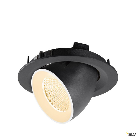 SLV 1009545 NUMINOS® GIMBLE M, Deckeneinbauleuchte,, 2700 K, 40°, schwarz / weiß