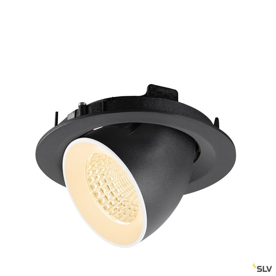 SLV 1009548 NUMINOS® GIMBLE M, Deckeneinbauleuchte,, 2700 K, 55°, schwarz / weiß