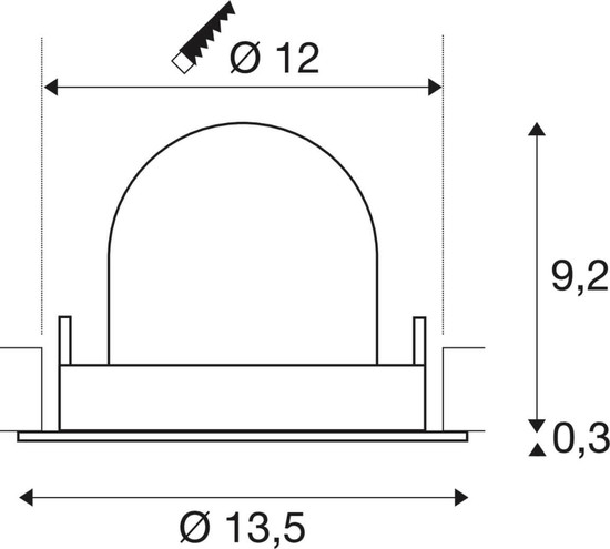 SLV 1009552 NUMINOS GIMBLE M, Deckeneinbauleuchte weiß/chrom 2700K 20°