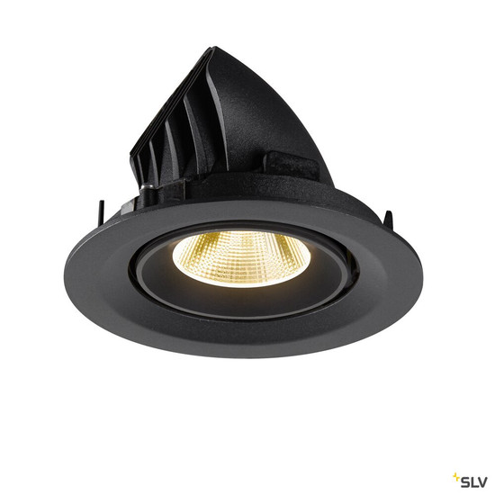 SLV 1009559 NUMINOS® GIMBLE M, Deckeneinbauleuchte,, 3000 K, 20°, schwarz