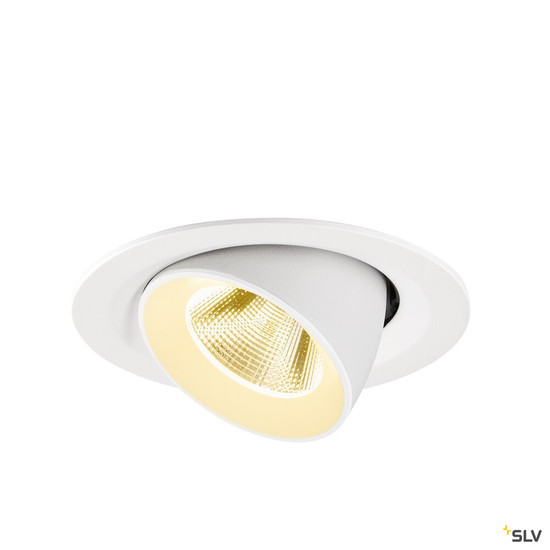 SLV 1009569 NUMINOS® GIMBLE M, Deckeneinbauleuchte,, 3000 K, 20°, weiß