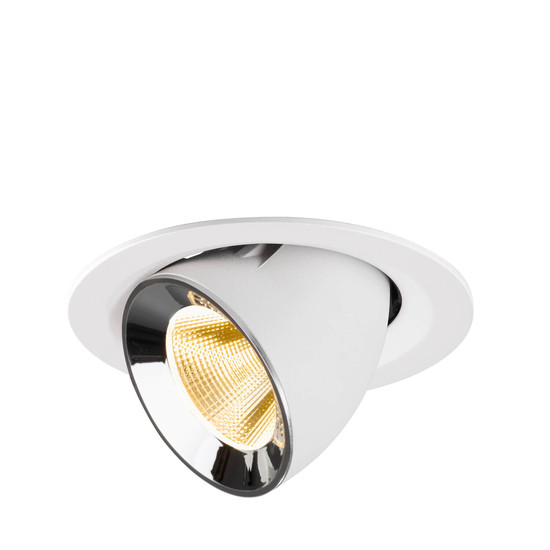 SLV 1009570 NUMINOS GIMBLE M, Deckeneinbauleuchte weiß/chrom 3000K 20°