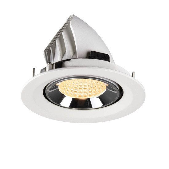 SLV 1009576 NUMINOS GIMBLE M, Deckeneinbauleuchte weiß/chrom 3000K 55°