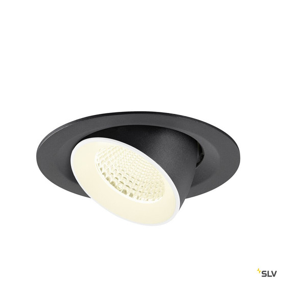 SLV 1009581 NUMINOS® GIMBLE M, Deckeneinbauleuchte,, 4000 K, 40°, schwarz / weiß