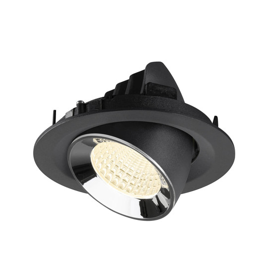 SLV 1009585 NUMINOS GIMBLE M, Deckeneinbauleuchte schwarz/chrom 4000K 55°