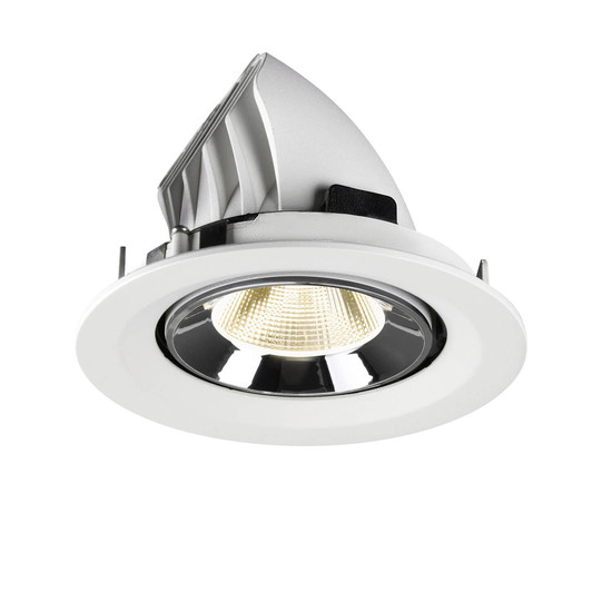 SLV 1009588 NUMINOS GIMBLE M, Deckeneinbauleuchte weiß/chrom 4000K 20°