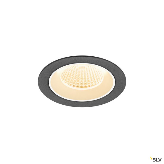 SLV 1009599 NUMINOS® M, Deckeneinbauleuchte, 2700 K, 40°, IP20, rund, schwarz / weiß