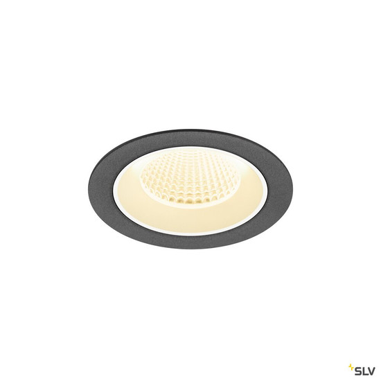 SLV 1009617 NUMINOS® M, Deckeneinbauleuchte, 3000 K, 40°, IP20, rund, schwarz / weiß