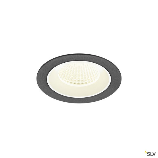 SLV 1009635 NUMINOS® M, Deckeneinbauleuchte, 4000 K, 40°, IP20, rund, schwarz / weiß