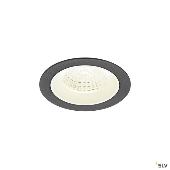 SLV 1009638 NUMINOS® M, Deckeneinbauleuchte, 4000 K, 55°, IP20, rund, schwarz / weiß