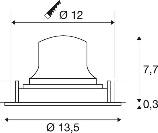 SLV 1009679 NUMINOS MOVE M, Deckeneinbauleuchte weiß/schwarz 3000K 40°