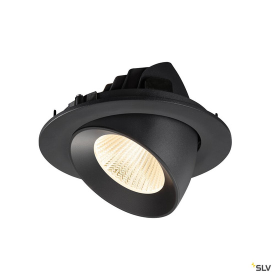 SLV 1009706 NUMINOS® GIMBLE L, Deckeneinbauleuchte, 2700 K, 40°, IP20, rund, schwarz