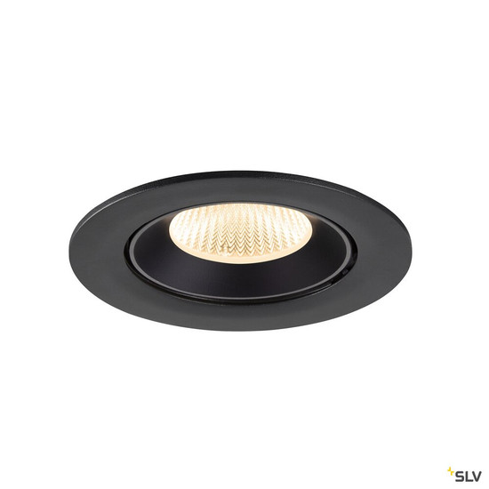 SLV 1009706 NUMINOS® GIMBLE L, Deckeneinbauleuchte, 2700 K, 40°, IP20, rund, schwarz