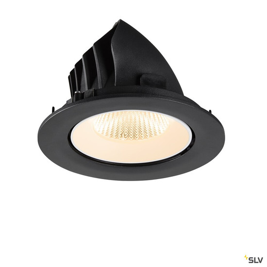 SLV 1009707 NUMINOS® GIMBLE L, Deckeneinbauleuchte, 2700 K, 40°, IP20, rund, schwarz / weiß