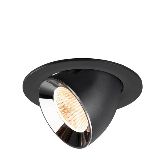SLV 1009708 NUMINOS GIMBLE L, Deckeneinbauleuchte schwarz/chrom 2700K 40°