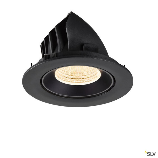 SLV 1009709 NUMINOS® GIMBLE L, Deckeneinbauleuchte, 2700 K, 55°, IP20, rund, schwarz