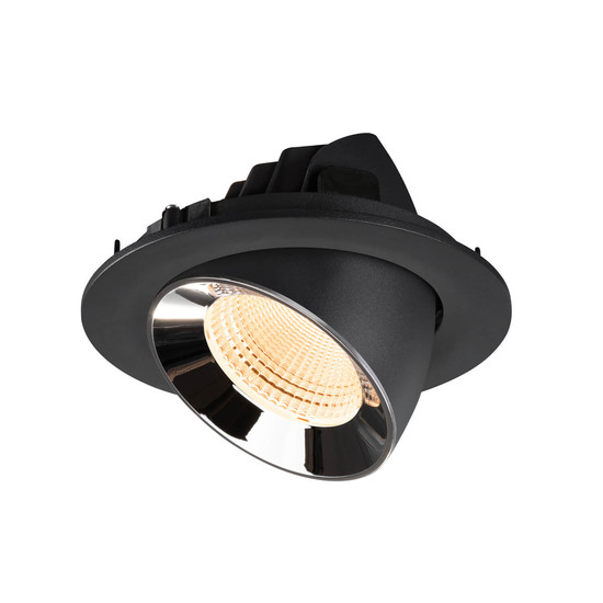 SLV 1009711 NUMINOS GIMBLE L, Deckeneinbauleuchte schwarz/chrom 2700K 55°