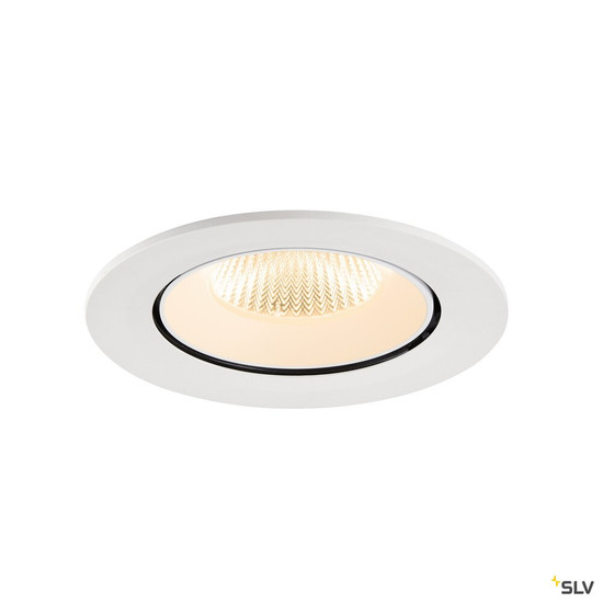 SLV 1009716 NUMINOS® GIMBLE L, Deckeneinbauleuchte, 2700 K, 40°, IP20, rund, weiß