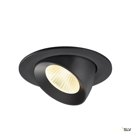 SLV 1009724 NUMINOS® GIMBLE L, Deckeneinbauleuchte, 3000 K, 40°, IP20, rund, schwarz