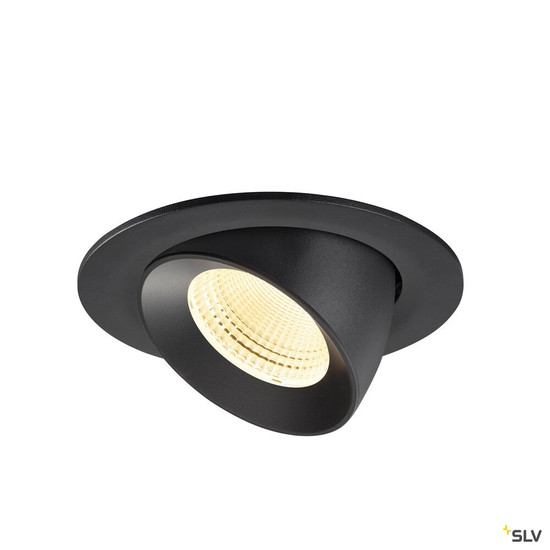 SLV 1009727 NUMINOS® GIMBLE L, Deckeneinbauleuchte, 3000 K, 55°, IP20, rund, schwarz