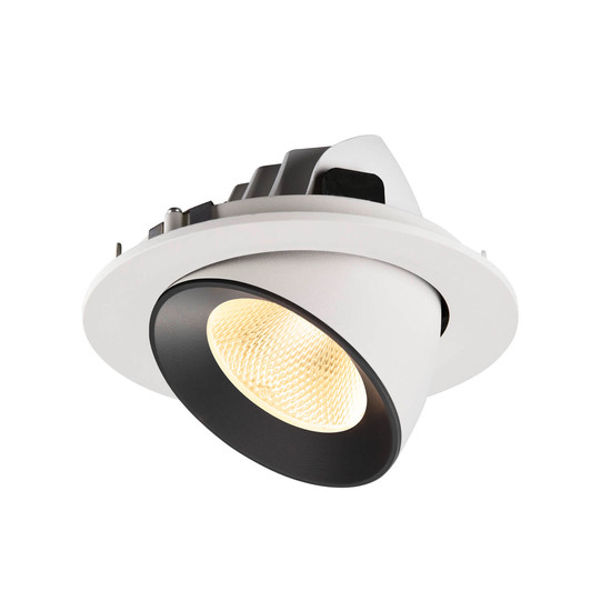 SLV 1009730 NUMINOS GIMBLE L, Deckeneinbauleuchte weiß/schwarz 3000K 20°