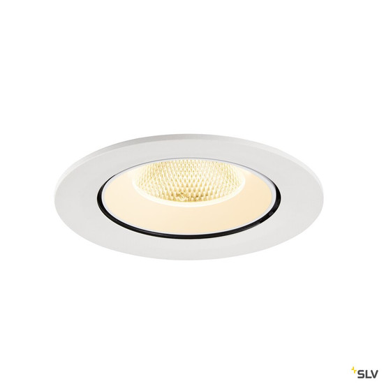 SLV 1009731 NUMINOS® GIMBLE L, Deckeneinbauleuchte, 3000 K, 20°, IP20, rund, weiß
