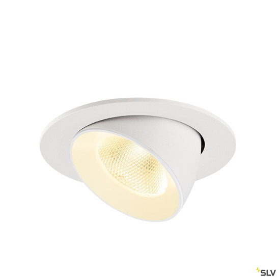 SLV 1009731 NUMINOS® GIMBLE L, Deckeneinbauleuchte, 3000 K, 20°, IP20, rund, weiß