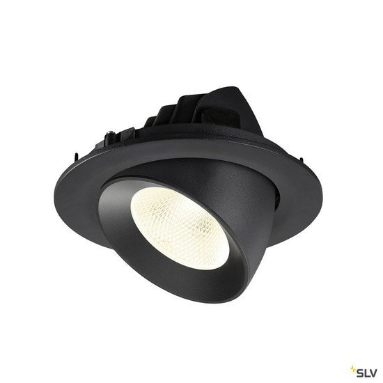 SLV 1009739 NUMINOS® GIMBLE L, Deckeneinbauleuchte, 4000 K, 20°, IP20, rund, schwarz