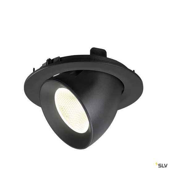 SLV 1009739 NUMINOS® GIMBLE L, Deckeneinbauleuchte, 4000 K, 20°, IP20, rund, schwarz