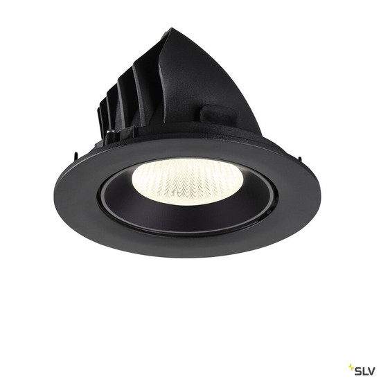 SLV 1009742 NUMINOS® GIMBLE L, Deckeneinbauleuchte, 4000 K, 40°, IP20, rund, schwarz