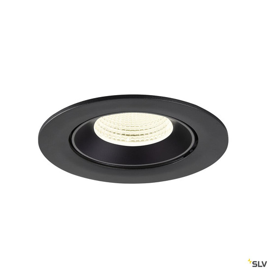 SLV 1009745 NUMINOS® GIMBLE L, Deckeneinbauleuchte, 4000 K, 55°, IP20, rund, schwarz