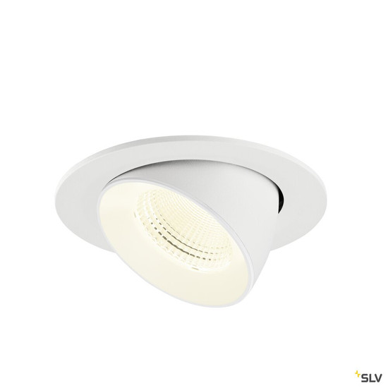 SLV 1009755 NUMINOS® GIMBLE L, Deckeneinbauleuchte, 4000 K, 55°, IP20, rund, weiß