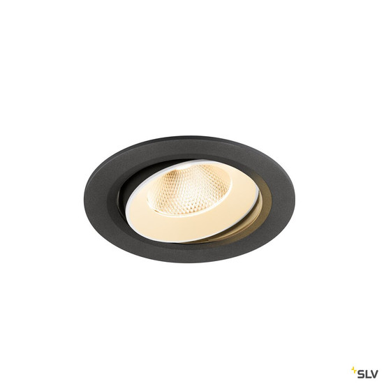 SLV 1009811 NUMINOS® MOVE L, Deckeneinbauleuchte, 2700 K, 20°, IP20, rund, schwarz / weiß