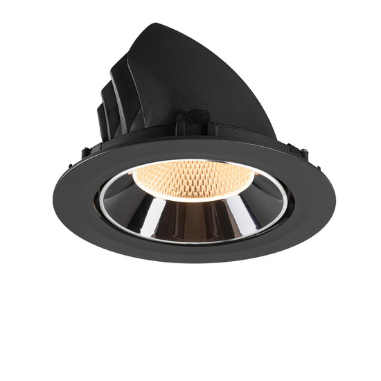 SLV 1009866 NUMINOS GIMBLE XL, Deckeneinbauleuchte schwarz/chrom 2700K 20°