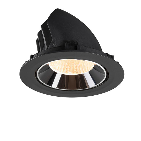 SLV 1009869 NUMINOS GIMBLE XL, Deckeneinbauleuchte schwarz/chrom 2700K 40°