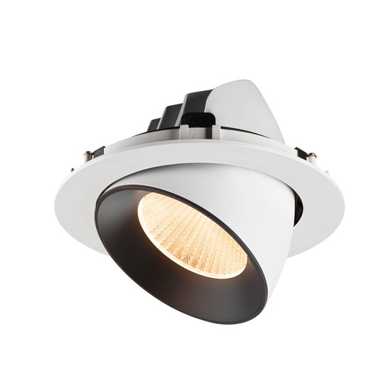SLV 1009876 NUMINOS GIMBLE XL, Deckeneinbauleuchte weiß/schwarz 2700K 40°