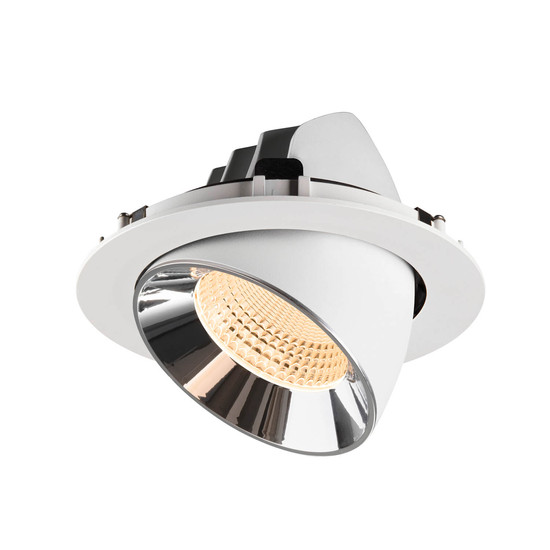 SLV 1009881 NUMINOS GIMBLE XL, Deckeneinbauleuchte weiß/chrom 2700K 55°