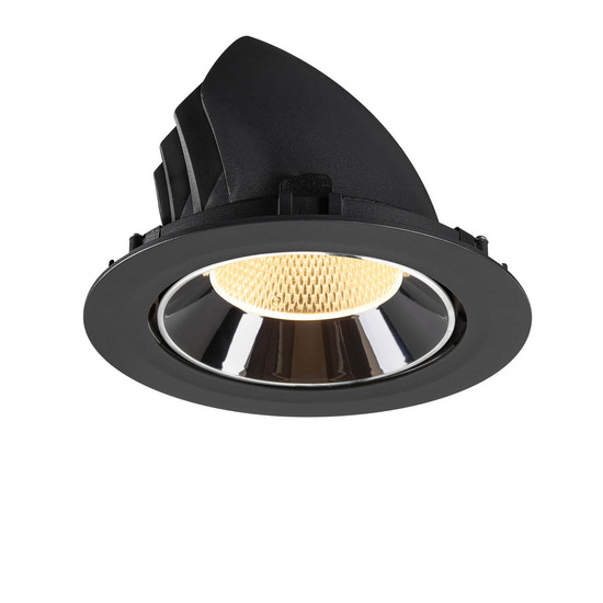 SLV 1009884 NUMINOS GIMBLE XL, Deckeneinbauleuchte schwarz/chrom 3000K 20°