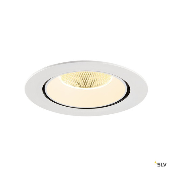 SLV 1009892 NUMINOS® GIMBLE XL, Deckeneinbauleuchte,, 3000 K, 20°, weiß