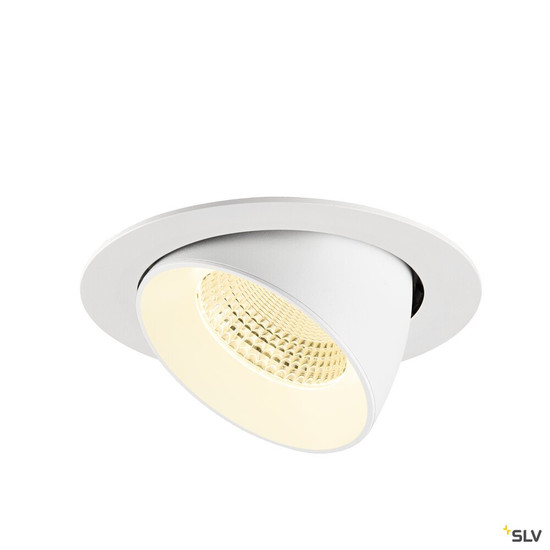 SLV 1009898 NUMINOS® GIMBLE XL, Deckeneinbauleuchte,, 3000 K, 55°, weiß