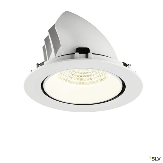 SLV 1009916 NUMINOS® GIMBLE XL, Deckeneinbauleuchte,, 4000 K, 55°, weiß