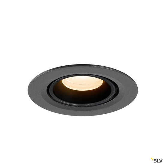 SLV 1010026 NUMINOS® GIMBLE XS, Deckeneinbauleuchte, 2700 K, 20°, IP20, rund, schwarz