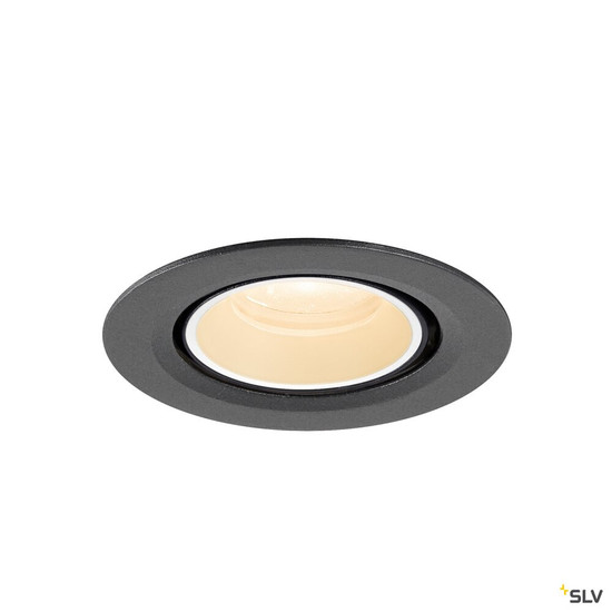 SLV 1010027 NUMINOS® GIMBLE XS, Deckeneinbauleuchte, 2700 K, 20°, IP20, rund, schwarz / weiß
