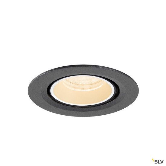 SLV 1010030 NUMINOS® GIMBLE XS, Deckeneinbauleuchte, 2700 K, 40°, IP20, rund, schwarz / weiß