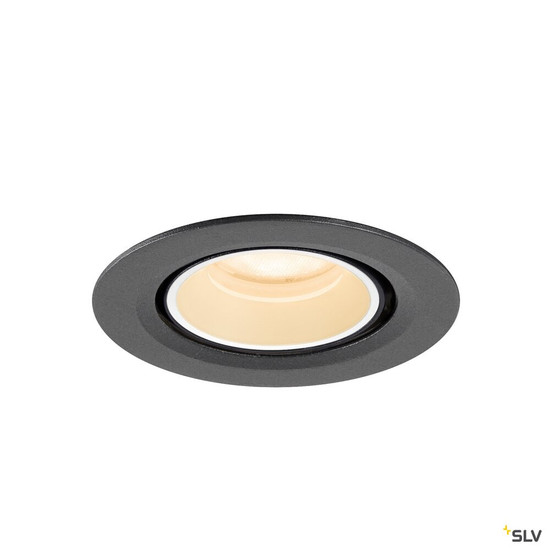 SLV 1010033 NUMINOS® GIMBLE XS, Deckeneinbauleuchte, 2700 K, 55°, IP20, rund, schwarz / weiß