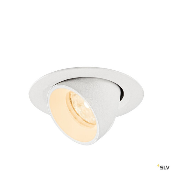 SLV 1010036 NUMINOS® GIMBLE XS, Deckeneinbauleuchte, 2700 K, 20°, IP20, rund, weiß